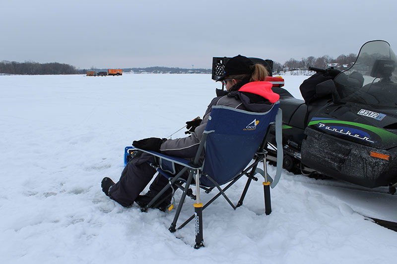 Ice fishing demo in United Kigdom